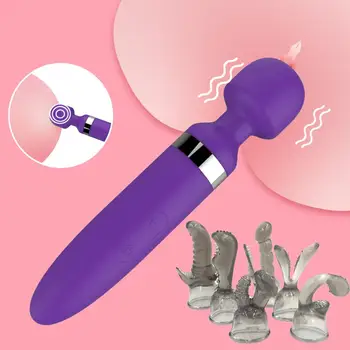 G Spot AV Vibrator Orgasme Voksen Legetøj USB-Opladning Kraftfulde Magic Wand Onani Sex Legetøj til Kvinder Vandtæt voksen Sex produkt