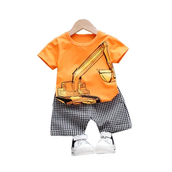 Nye Sommer Børn Afslappet Tøj Baby Drenge Piger Print T-Shirt Shorts 2Pcs/sæt Kids Spædbarn Mode Tøj Barn Træningsdragt