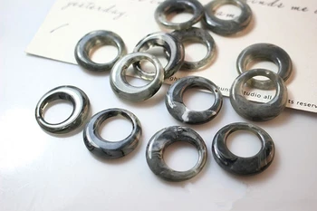 Engros Trendy 30stk/masse 27mm geometri hule runder form resin perler diy smykker øreringe/beklædningsgenstand vedhæng tilbehør