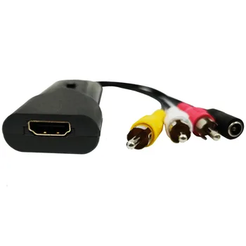 HDMI TIL AV-Adapter HD Video Converter Boks HDMI-til-RCA AV/CVSB L/R Video 1080P HDMI2AV Understøtter NTSC PAL Engros