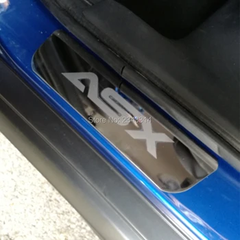 For Mitsubishi ASX 2013-2018 2019 2020 Tilbehør i Rustfrit Dørtrin Scuff Kick Plate Beskyttere Trim Vagt Dække Bil Styling