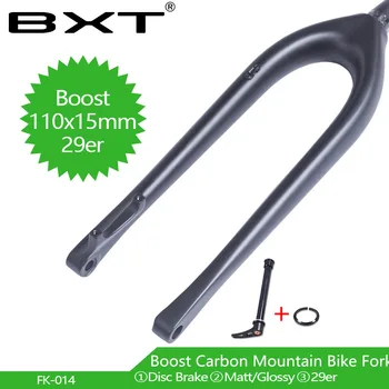 BXT 29er MTB øge carbon gaffel cykling mountain bike forgaflen skive Bremse Carbon Cykel Gaffel Tilspidset 110*15mm Thru-Aksel Gafler