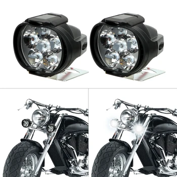 1 Par Motorcykler Forlygte, der Arbejder Spot Light 6 LED-1200LM Motorcykel tågelys Universal Super Lyse LED Spotlight Scootere