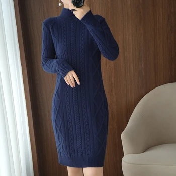 Adohon 2020 kvinde vinter Cashmere sweater efterår strikkede Pullovers kjoler af Høj Kvalitet, Varm Kvinde fortykkelse Turtleneck