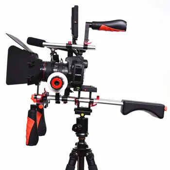 YELANGU DSLR Rig Kit Skulder Montere Rig+Mat Kasse+Følg Fokus+C Dslr Bur til Canon Nikon Sony DSLR-Kamera og Videokamera