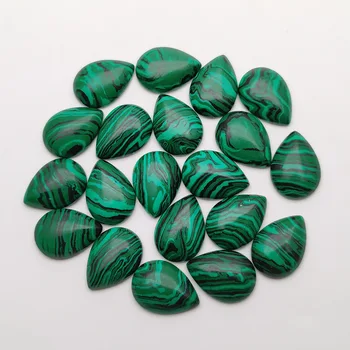 Mode syntetiske malakit naturlige sten perler til smykkefremstilling 25X18MM cab cabochonslebet charms 20Pcs/masse Gratis shipping engros