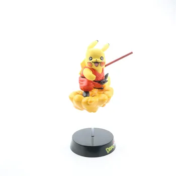 Anime Tal Pokemon Pikachu Cosplay Dragon Ball Søde Legetøj Cloud-Goku Pikachu Model Handling Figur Lomme Monster Brinquedos