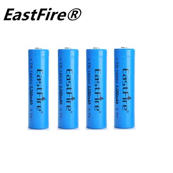EastFire 4stk Batterier LED 18650 1200mah Li-Ion-Batteri 3,7 v Genopladeligt Lithium Batteri Blå med Høj Kapacitet Til Lommelygte