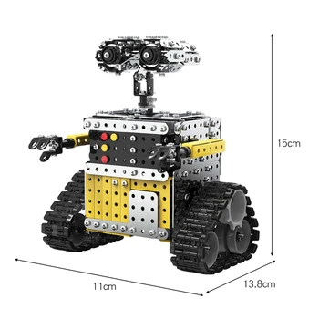 Fjernbetjeningen Blokke Assembly Robot 2,4 G 10CH DIY Stål Smart Hindring Undgå at Gå RC Robot-Legetøj for Børn Robot Legetøj