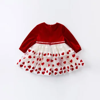 DB15671 dave bella efteråret baby girl ' s søde blomster pynt elsker at klæde børn fashion party dress børn spædbarn lolita tøj