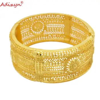 Adixyn Ærede 24k Guld Farve Halskæde&Armbånd Til Kvinder Etiopiske Afrikanske Bridal Wedding Gaver N12072