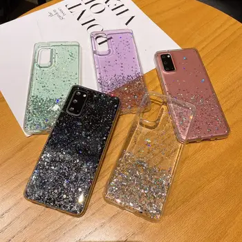 Glitter Tilbage Phone Case For Huawei Honor 7A 7X 8A 8X 8, 9A, 9C 9X 9i 10i 20i 30'ERNE Lite Pro X10 Gennemsigtig Blød TPU Cover Tilfælde