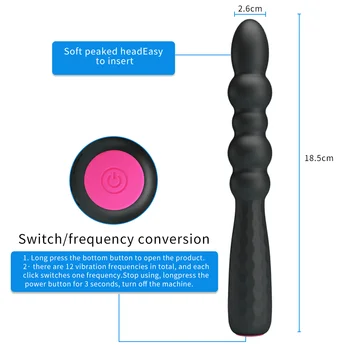USB-Genopladelig Vibrator Silikone Prostata Massager til Mand 10 Tilstande Dildo Vibrator Stor Butt Plug Enorm Anal sexlegetøj for Par