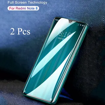 2 Pakker for Xiaomi Redmi Note 8 Pro Glas Skærm Protektor Fuld Dækning Rustning Hærdet Glas Til Xiomi Redmi Note 8 2019 Film