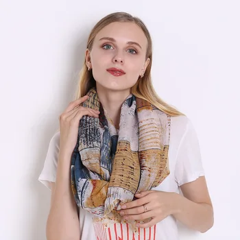 Nye Designer Plaid Tørklæde Til Kvinder Varm Vinter Soft Voile Loop Tørklæde Print Infinity Tørklæder Retro Forfang Cirkel Tørklæder