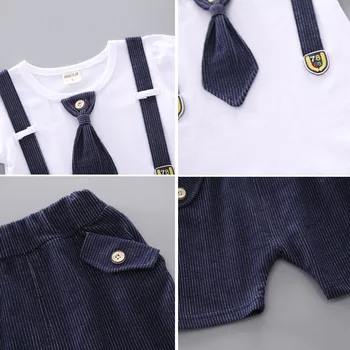 Kids Baby Dreng Bow Tie Sommer Tøj Sæt Børn, Herre Korte T-shirt + Bukser Toddler Drenge Tøj Casual Kids Tøj