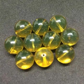 2stk/lot- naturlig rav 10-10.5 mm Perler gemstonelue blå gul mænd&kvinder smykker Perler 2A+Mexica Blue Amber-Gratis Fragt