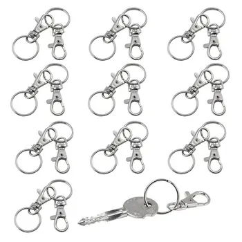 20 små aftagelige skruelåg til nøgleringe - karabinhage key chain - kosmetik & smykker