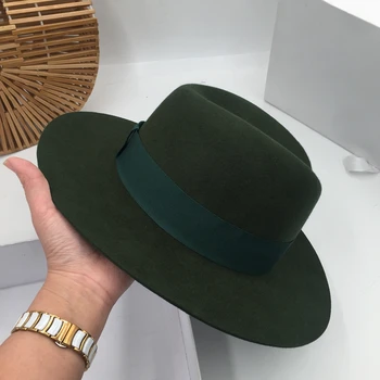 Panama Temperament type og army grøn uld hat Sir Mænds og kvinders mode i Europa og Amerika van filt hat