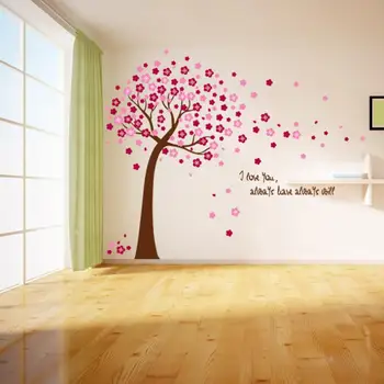 Ny æra af nye look gorgeous indendørs pink cherry blomst cherry tree kan blive revet ned, wall stickers klistermærker