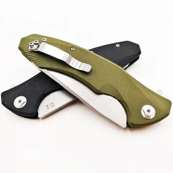 JSSQ kugleleje Folde Kniv D2 Blade G10 Håndtere Flipper Lomme Taktisk Overlevelse Knive Camping Jagt Udendørs EDC Værktøjer