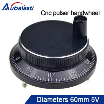 Gratis forsendelse Håndhjulet Diameter 60mm Voltgae dc 5 v Puls 100 6pins eller 4pins et hånd-hjul CNC-maskine Pulse Encoder Generator