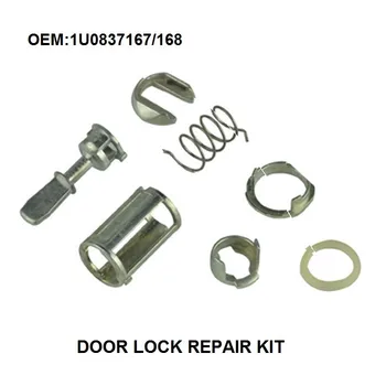 Dørlås Cylinder Repair Kit For VW Golf Mk4 4 Bora Front Venstre og Højre 7 Stykke OE: 1U0837167