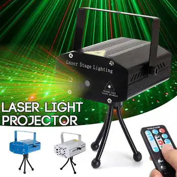 R&G LED Disco Lys Laser Projektor 5W Julepynt Strobe Laser Lys Fase Dj Lyd Part scenelys DJ Vis Xmas