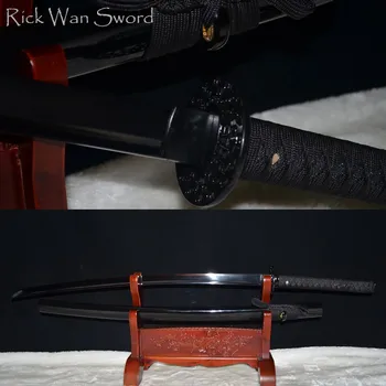 HØJ KVALITET HÅNDLAVET Japansk samurai sværd, katana 1060 carbon steel black blade full tang