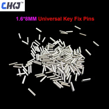 CHKJ 200pcs/masse Fjernbetjeningen Blank Fast Pin 1.6 1.6 MM PIN-kode, der er Fastsat for Flip Folde Fjernbetjeningen nøgleblad, L:8MM D:1.6MM