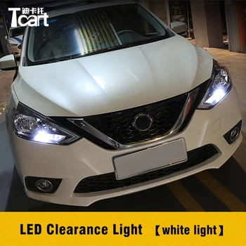 Tcart 2stk Bil LED Clearance Lys T10 3030 12smd Kile Bredde Lamper Til Nissan Sentra B17 2012-2018