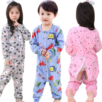 Børn Pyjamas Sæt Foråret Bomuld Kids Pyjamas Drenge Piger Nattøj Lange Ærmer O-Hals Buksedragt Efterår Outfit