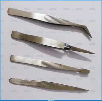 1 Sæt 4 STK Smykker SMD IC SMT Rustfrit Stål Pincet Tang værktøjer Anti-statiske magnet 12cm Længde
