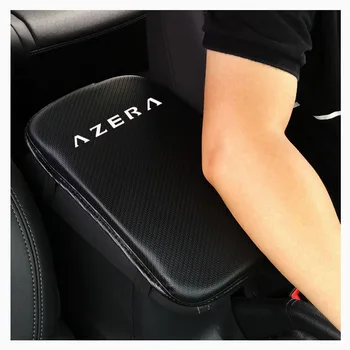 Carbon Fiber Struktur Pu Læder Bil Armlæn Opbevaring Beskyttelse Pude Til Hyundai Azera