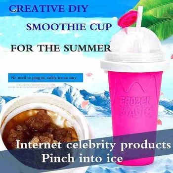 Dybfrosne Smoothies Nyligt Holdbar Sjappet Ice Cream Maker Squeeze Køling Cup Milkshake Flaske Smoothie Cup Sjappet Kaffefaciliteter