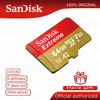 Sandisk extreme plus micro sd-Kort A2 U3 V30 64GB 128GB 256 GB hukommelseskort 160 mb / s Class10 TF flash Card carte micro sd