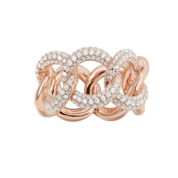 Mode Charme I Sterling Sølv Kopi 1:1 Replika,Pink Og Hvid Kæde Ring Sort Og Grøn Kæde Ring Monaco Luksus Smykker Gave