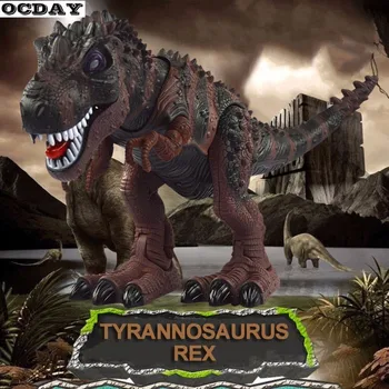 Elektriske Gå Dinosaur Med Lys, Lyd Børn Toy Jurassic Park Virkelige Bevægelse T-Rex Figur Toy Klassiske Model Legetøj Xmas Gave