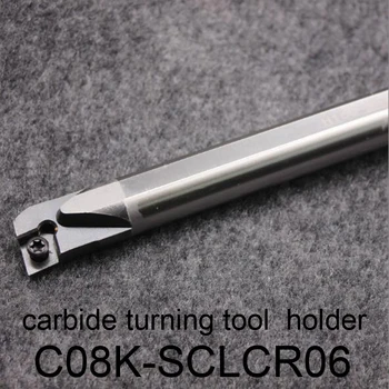 OYYU C08K-SCLCR06 Metal Drejebænk Værktøjer SCLCR 8mm drejning af indehaveren og 10stk/max wolfram indsætte CCMT060204-GP OY818P Kedeligt Bar
