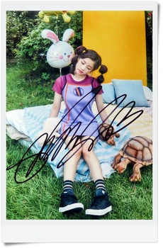 Underskrevet to GANGE Kim DaHyun Da Hyun autografer foto LIKEY Twicetagram 4*6 inches K-POP samling ping 112017