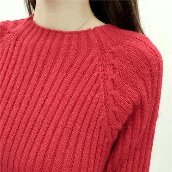 Vinter Sweater Bodycon Kjole Slim Midi Vestidos Over-the-knæ-Lange Ren Farve Kvinders Kjoler Elegant Blød Strikket Sweater Kjole