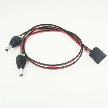 Gratis forsendelse PC DIY 4-pin IDE Molex TIL 12V DC Power Jack-Stik Stik 2*5.5x2.5 mm Adapter