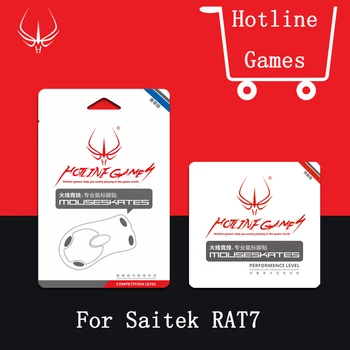 4sets/pack Oprindelige Hotline Games Konkurrence Niveau 0.28 mm Mousefeet Mousesakte For Saitek Mad Catz RAT7 med gratis tweezer