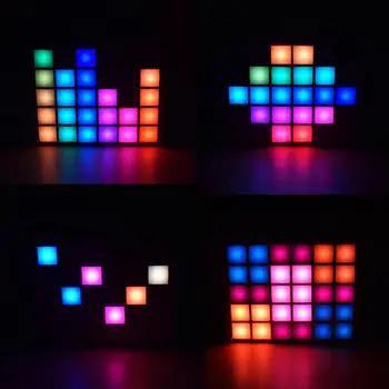 DIY-Multi-function-LED Cool Musik Spektret, RGB-Farve-Paletten Ur Kit DIY LED KIT