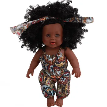 Afrikanske Sort Pige Søde Dukker Legetøj Mode Amerikansk Spil, Livagtige Dukker 12 tommer Baby Spille Dukke Stor Gave Til Børn Eller Gamle Mennesker