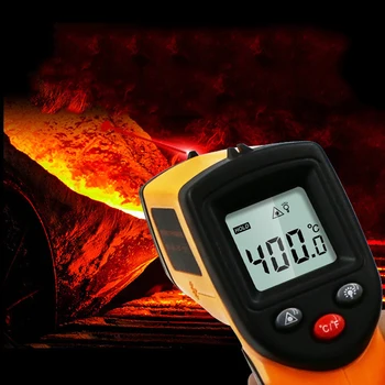 GM320 Industrielle Laser-LCD-Digital IR Infrarød Termometer Temperatur Meter Pistol Punkt -50~380 Grad Ikke-Kontakt Termometer