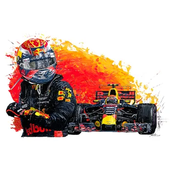 Damond Maleri Max Red Bull Racing Verstappen Fuld Drill 5d Cross Stitch Mosaik Maleri Rhinestones Runde Damond Broderi