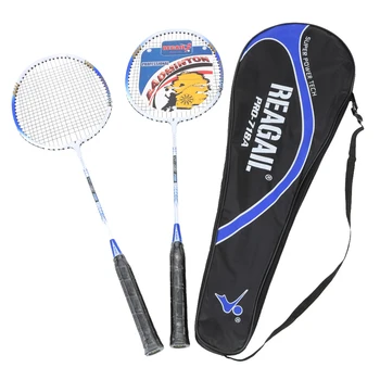 Let Badminton Sæt 2stk/Set Holdbart Aluminium Legering Uddannelse Badminton Ketcher Ketsjer med Taske, Sport Udstyr
