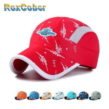 RoxCober Unisex children ' s quick-tørring cap elever åndbar mesh baseball cap udendørs vandtæt hat sommeren Visirer hat 3038