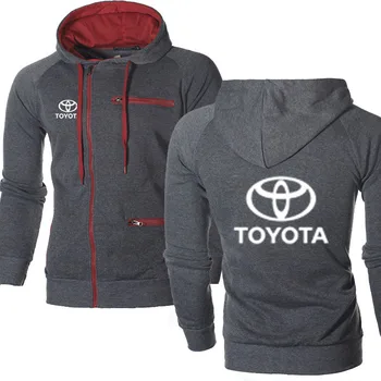 Jakke Mænd Toyota Bil Logo Sweatshirt Hoody Fashion Forår, Efterår Bomuld Fleece Lynlås Hættetrøjer HipHop Harajuku Mandlige Tøj
